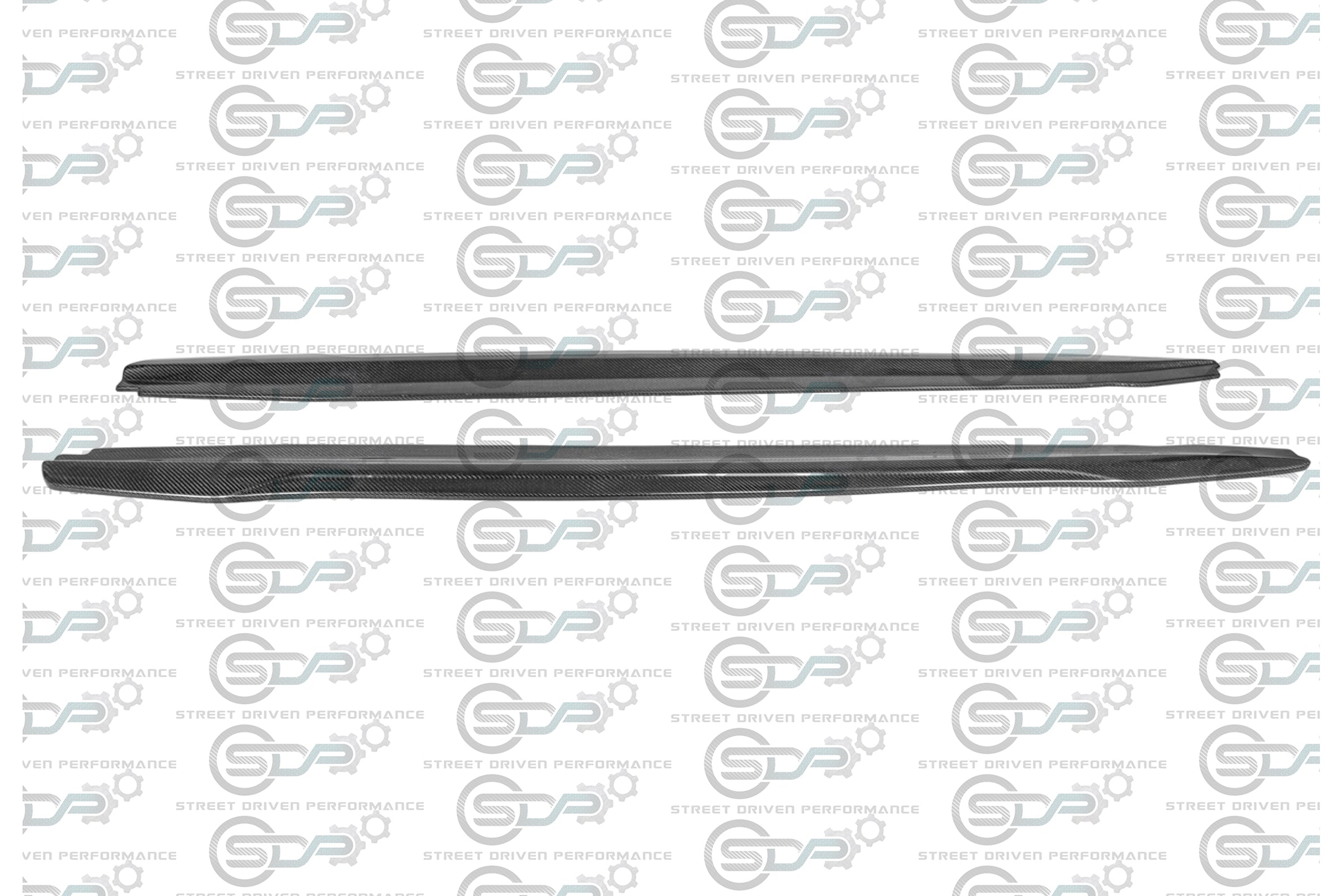 2016-2019 CADILLAC ATS-V CARBON FIBER FRONT SPLITTER & SIDE SKIRTS ROCKER PANELS GROUND EFFECTS
